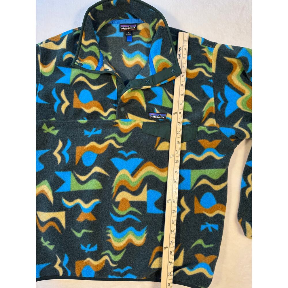 Patagonia Synchilla Arctic Collage Northern Green Fleece Pullover M - Picture 11 of 15